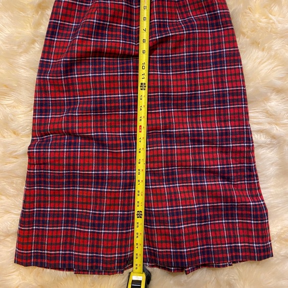 Vintage Plaid high waist midi skirt Sz 9 - Picture 8 of 8